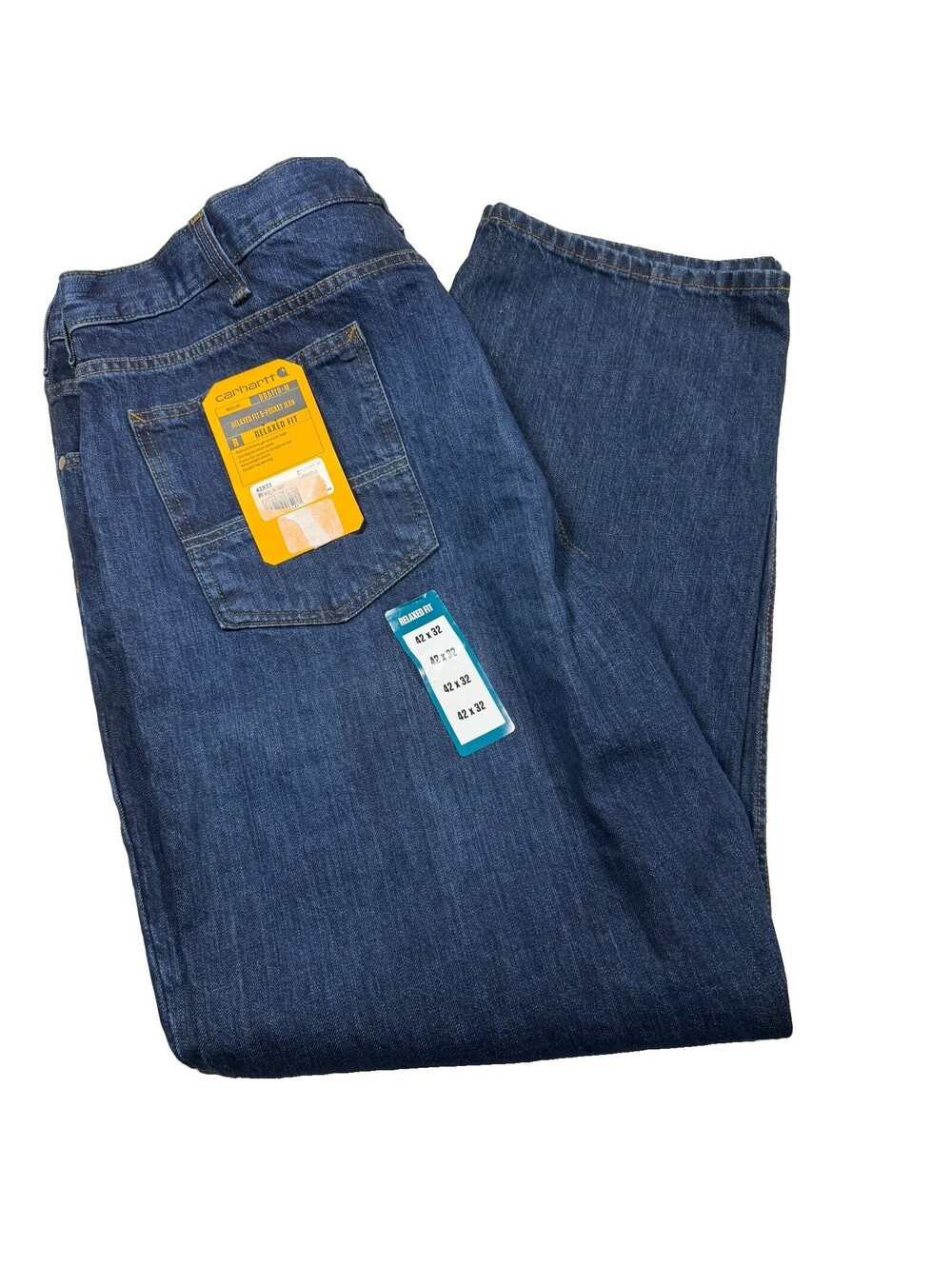 Carhartt Men’s NWT BD5119-M Relaxed Fit 5-Pocket Denim Jeans Blue 42x32